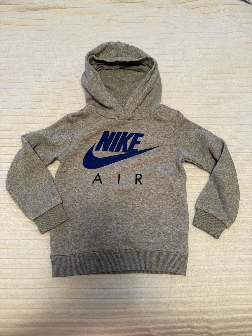 Nike Gray Hoodie with Blue Air Swoosh